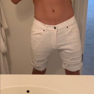 White H&M shorts